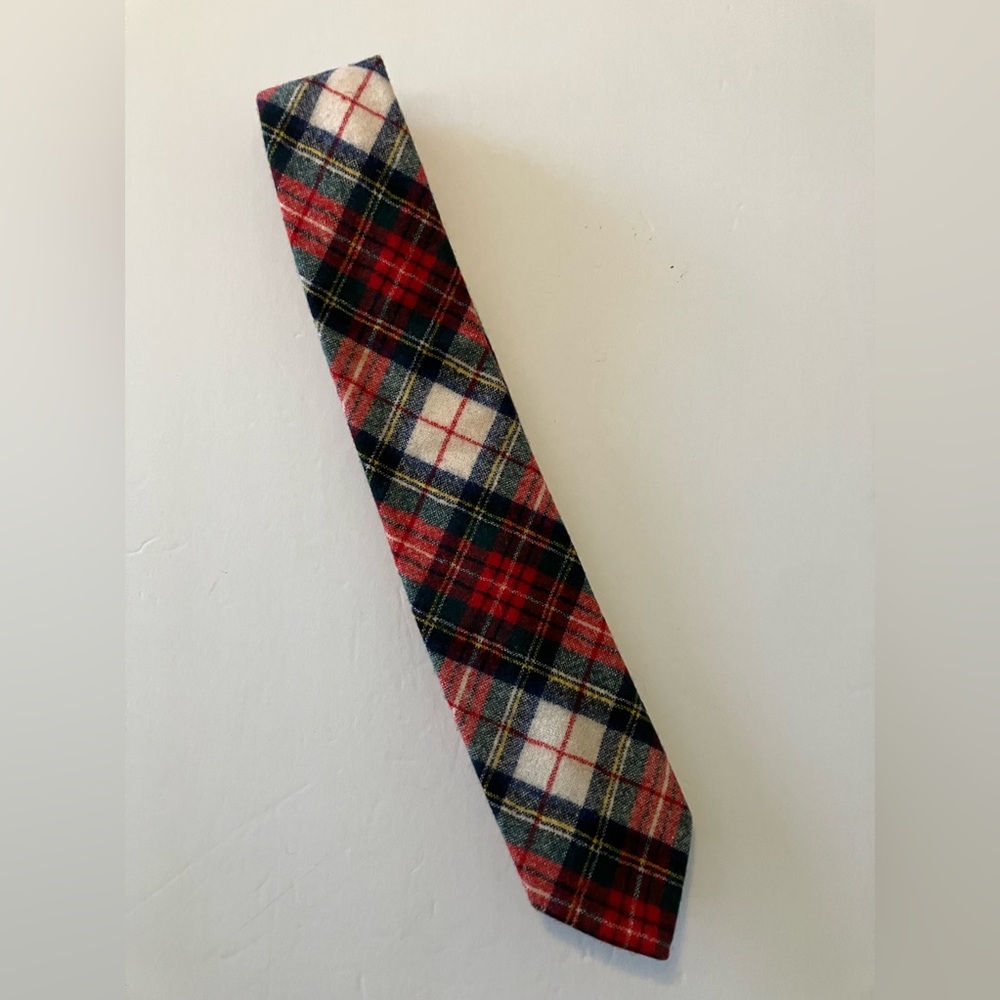 Pendleton Vintage Plaid 100% Virgin Wool Neck Tie Classic Preppy